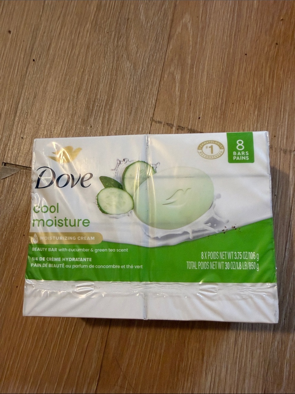 Dove Cool Moisture Cucumber & Green Tea Beauty Bar - Green